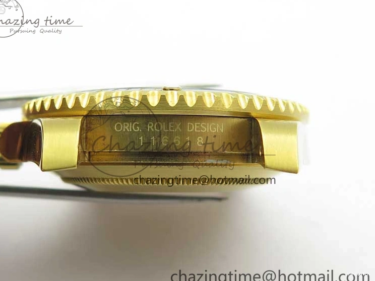 LN A2836 YG Dial Best Edition Wrapped Wrapped Bracelet Submariner Black 116618 D1F YG on 0207